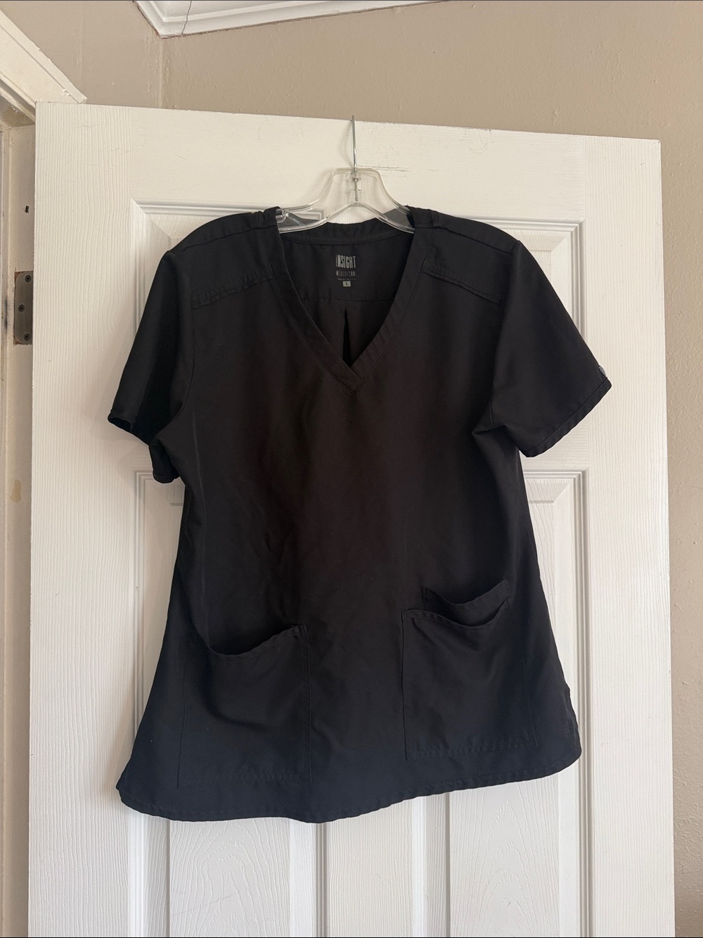 MedCouture insight black scrub top